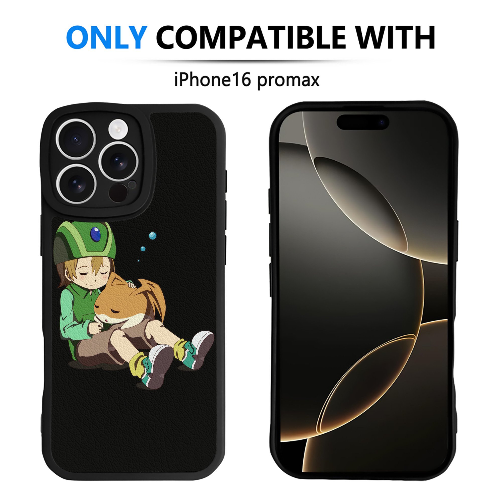 （画像用） Digimon デジタルモンスター/デジモン 【iPhone 16シリーズ対応】シリコンスマホケース（レザー調） 材質：シリコン